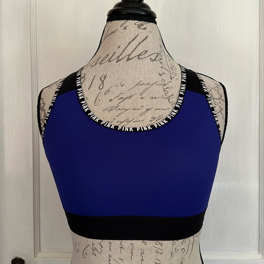 NWOT PINK Victorias Secret Crop Racerback Sports Bra - Cobalt